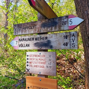 Passo delle Palade Wegweiser Hippolyt